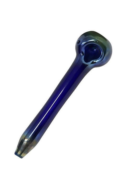 Indigo Glass Hand Pipe (7")
