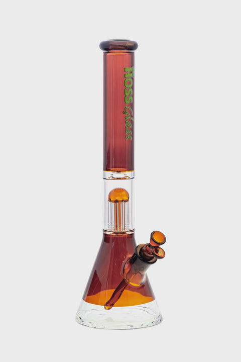 Hoss Glass - Colored Beaker With 8 Arm Tree Perc. (18")