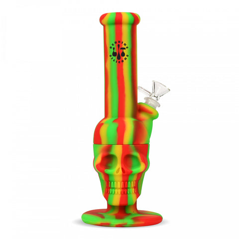 LIT Silicone - Skull Water Pipe (11")