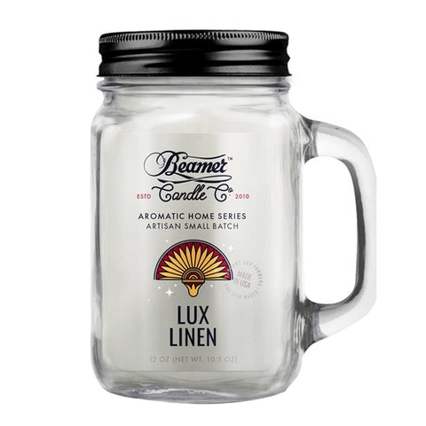 Beamer Candle Co. - Lux Linen (12oz Glass Mason Jar)