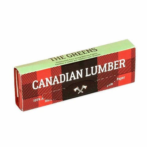 Canadian Lumber - Greens Hemp Rolling Paper (1 1/4" w/ Tips)