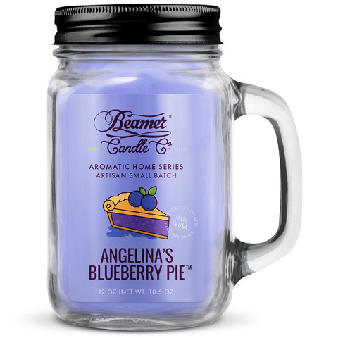 Beamer Candle Co. - 'Angelina's Blueberry Pie' (12oz Mason Jar)