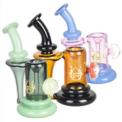 Pulsar - Two-Tone Flower Power Recycler Bubbler (5.75")
